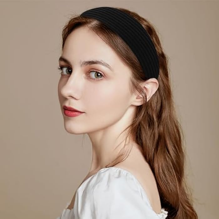 ACO-UINT 4 Pack Headbands for Women, Wide Headbands Large Head Bands for Women's Hair, Non-slip Thick Headbands with Teeth Fashion Hairbands Hair Accessories for Women - Image 3
